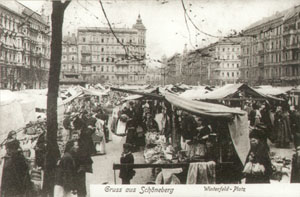 Markt auf dem Winterfeldplatz, Foto: Archiv Tempelhof-Schneberg (26510 Byte)
