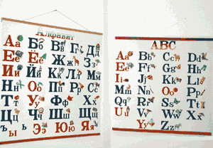 Das Alphabet auf Russisch und auf Deutsch (16130 Byte)